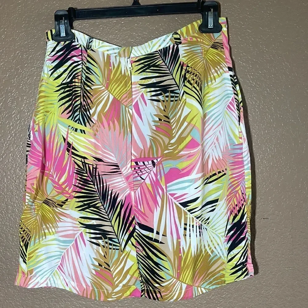 H&M tropical faux wrap skirt size 6